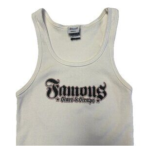 Vintage Y2k Famous Stars & Straps Tank Top Womens Juniors Small 9.5x19 USA